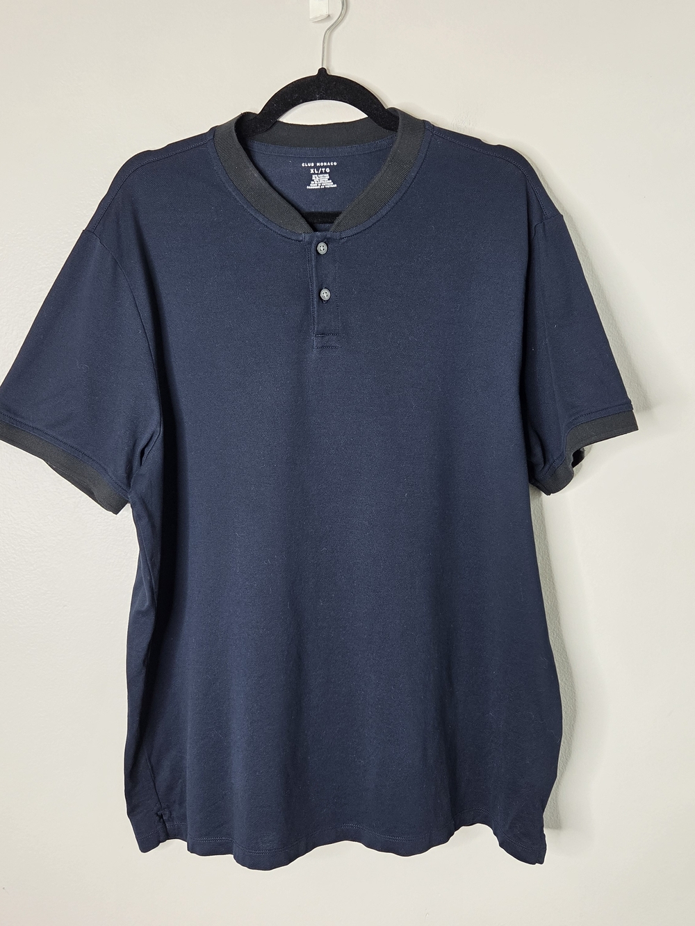Club Monaco Navy Henley Shirt